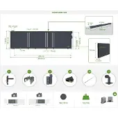 Casanoov Schiebetor Giona 400x140cm Aluminium Grau & Ranger C300 Motorisierung