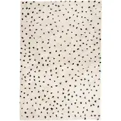 FRAAI Teppich Hochflor | Grand Dots Creme Schwarz | 160x230cm | Creme | Jute | Rechteckig