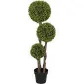 HOMCOM Kunstpflanze Kunststoff Zement 19,5L x 19,5B x 115H cm