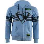 MUGENRACE Shield Hellblauer Zip Hoodie Größe S