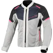 Macna Orcano 2.0 Damen Motorrad Textiljacke, schwarz/grau/pink, 2XL