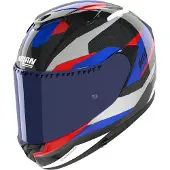 Nolan X-904 Ultra Carbon Calibro Quin Helm, schwarz/blau/rot, L (60)