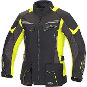 Büse Lago Pro Damen Motorrad Textiljacke, schwarz/neon-gelb, 36