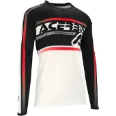 Acerbis MX Linear Lugo Weiß Schwarz Motocross Jersey Größe S