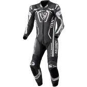 MUGENRACE Predator Schwarz Weiß Perforierter 1-Teiler Lederkombi Größe 50
