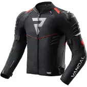 Rebelhorn Vandal 2 wasserdichte Motorrad Textiljacke, schwarz/rot, S