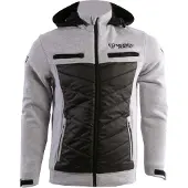 MUGENRACE Puffy-Two Schwarz Hellgrauer Zip Hoodie Größe 2XL