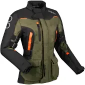 Bering Zephyr wasserdichte Damen Motorrad Textiljacke, khaki/schwarz, 44