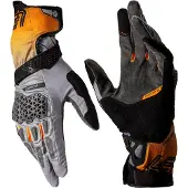 Leatt ADV HydraDri 5.5 Orange Schwarz Grau Wasserdichte Handschuhe Größe 3XL