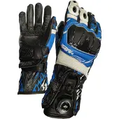 MUGENRACE Cowy Schwarz Weiß Blaue Handschuhe Größe XL