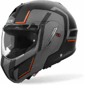 Airoh Mathisse II Genius Matt Schwarz Grau Orange Klapphelm Größe XS