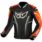 Berik Street Pro Evo Motorrad Lederjacke, schwarz/orange, 50
