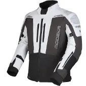 Modeka Hydron Light Grau Dark Grau Schwarz Jacke Größe 3XL