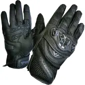MUGENRACE Multi Perforierte Schwarze Handschuhe Größe L