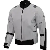 Merlin Taos Air Mesh Stretch Textil-Motorradjacke Hellgrau Schwarz Größe 3XL