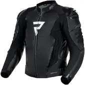 Rebelhorn Veloce Motorrad Lederjacke, schwarz/weiß, 48