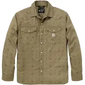 Carhartt Montana Bozeman Relaxed LS Plaid Shirt night fatigue geo print (BF0) XL REG