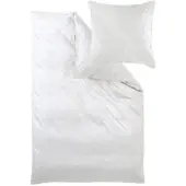 Curt Bauer Mako-Brokat-Damast Bettwäsche Yun 140x200 cm + 70x90 cm | offwhite - weiß