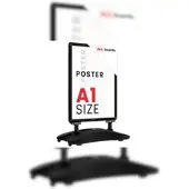 Allboards Kundenstopper A1 Waterbase – Aluminiumrahmen SCHWARZ