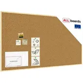 Allboards Pinnwand mit Naturholzrahmen 180x100cm