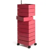Magis 360° Rollcontainer mit 10 Fächer, magenta