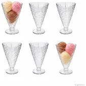 MamboCat 6er Set COPA HELADO Eisbecher 340ml auf Fuß Glas - 27022499****Vorpackplatz: REIHE 42.6///PLATZ 14