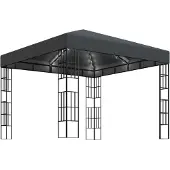 Syfax Pavillon mit LED-Lichterkette 3x3 m Anthrazit