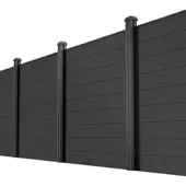 Juskys WPC Zaun aus Elementen & Pfosten