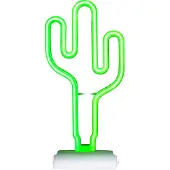 Edco GRUNDIG LED Neon Kaktus Dekorationsleuchte weiß-grün batteriebetrieben ca. 30cm Höhe