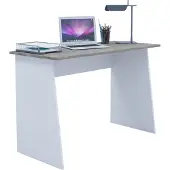 VCM Schreibtisch "Masola" Maxi, Computertisch H 74 x B 110 x T 50 cm, Farbe Weiß/Braun