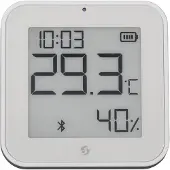 Shelly BLU H&T Display ZB – E-Paper Raumsensor für Temperatur, Luftfeuchte & Licht – Weiß