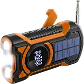 Just in Case - Just in Case 5000mAh Notfallradio mit Solarfunktion, Schwarz/Orange