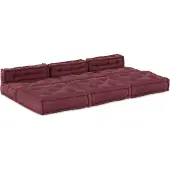 vidaXL 2025 Moderne Modulare Puffs 4 Stk. Kastanienbraun Stoff - Gartenmöbelauflagen Hommie89867