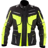 MUGENRACE Aerator Schwarz Fluogelb Wasserdichte Textiljacke Größe S