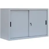 LÜLLMANN Schiebetürenschrank Aktenschrank Sideboard aus Stahl grau 75x160x45cm 550130