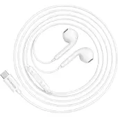 Avizar Mayaxess, USB-C Kabelkopfhörer mit Mikrofon für Galaxy S24 Plus, Weiß