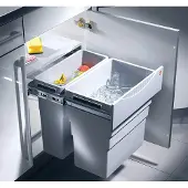 Hailo 3668-50 Abfallsorter 49 (30+19) Liter EASY CARGO 2 ab 50 cm Schrankbreite