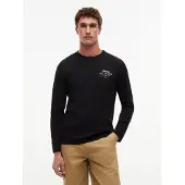 Tommy Hilfiger Longsleeve Script Stack MW0MW43225 Schwarz Regular Fit