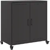 vidaXL Sideboard Schwarz 68x39x72 cm Stahl