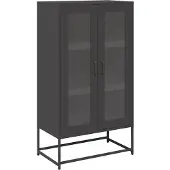 vidaXL Highboard Schwarz 68x39x123 cm Stahl