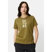 Camel active T-Shirt aus reiner Baumwolle in Dunkelgrün | Gr.: XXS