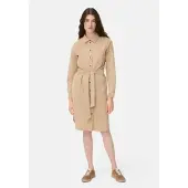 Camel active Langarmkleid mit Taillengürtel in Karamell | Gr.: XS