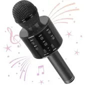 Wisam WS-858 Wireless Hifi Speaker Bluetooth Karaoke Mikrofon Schwarz | Gr.: onesize