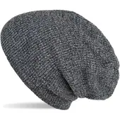StyleBREAKER Strick Beanie Mütze in Schwarz-Weiß | Gr.: onesize