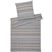 Elegante Soft-Flanell Bettwäsche Aberdeen anthra mauve Kissenbezug einzeln 80x80 cm - bunt