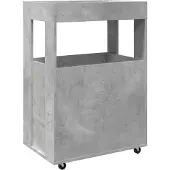 vidaXL Barwagen Betongrau 60x39,5x89 cm Holzwerkstoff