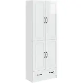 Syfax Schrankset 2 pcs Hochglanz Weiß Holzwerkstoff