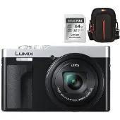 Panasonic Lumix DC-TZ99 Silver/Black + Lexar 64GB SDXC + Case Logic DCB-313