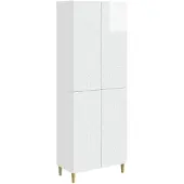 Syfax Schrankset 2 pcs Hochglanz Weiß Holzwerkstoff