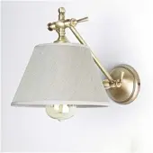 Licht-Erlebnisse Verstellbare Wandleuchte Messing Stoff in Bronze Beige Handarbeit E27 Wandlampe Schlafzimmer Wohnzimmer